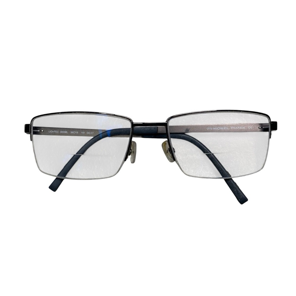 MOREL LIGHTEC 30038L FRAMES ONLY 56-19-140 Matte Gray Rectangle Half Rim